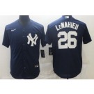 Men's New York Yankees #26 DJ LeMahieu Navy Alternate Player Name Cool Base Jersey