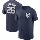 Men's New York Yankees #26 DJ LeMahieu Navy Printed T Shirt 112063