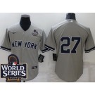 Men's New York Yankees #27 Mike Stanton Gray 2024 World Series Cool Base Jersey