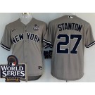 Men's New York Yankees #27 Mike Stanton Gray Player Name 2024 World Series Cool Base Jersey