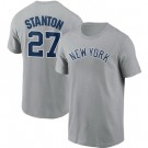 Men's New York Yankees #27 Mike Stanton Gray Printed T Shirt 112660