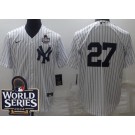 Men's New York Yankees #27 Mike Stanton White 2024 World Series Cool Base Jersey