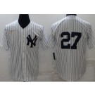 Men's New York Yankees #27 Mike Stanton White Cooperstown Collection Jersey