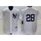 Men's New York Yankees #28 Sparky Lyle White Cool Base Jersey