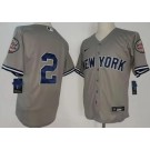 Men's New York Yankees #2 Derek Jeter Gray 2020 Hall of Fame Cool Base Jersey