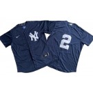 Men's New York Yankees #2 Derek Jeter Navy Alternate Cool Base Jersey