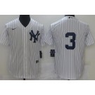 Men's New York Yankees #3 Babe Ruth White Cool Base Jersey