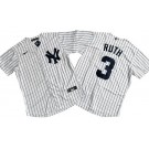 Men's New York Yankees #3 Babe Ruth White Player Name Cool Base Jersey
