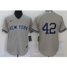 Men's New York Yankees #42 Mariano Rivera Gray 2020 Cool Base Jersey