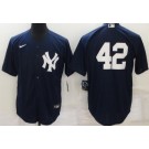 Men's New York Yankees #42 Mariano Rivera Navy Alternate Cool Base Jersey