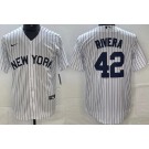 Men's New York Yankees #42 Mariano Rivera White Alternate Player Name Cool Base Jersey