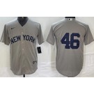 Men's New York Yankees #46 Andy Pettitte Gray Field of Dreams Cool Base Jersey