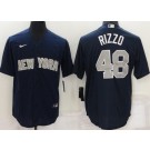 Men's New York Yankees #48 Anthony Rizzo Navy Alternate Player Name Cool Base Jersey