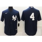 Men's New York Yankees #4 Lou Gehrig Navy Cool Base Jersey