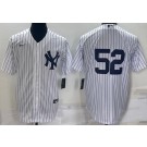 Men's New York Yankees #52 Cc Sabathia White Cool Base Jersey