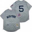 Men's New York Yankees #5 Joe DiMaggio Gray 1939 Throwback Jersey