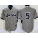 Men's New York Yankees #5 Joe DiMaggio Gray Cool Base Jersey