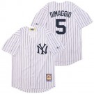 Men's New York Yankees #5 Joe DiMaggio White Cooperstown Throwback Cool Base Jersey