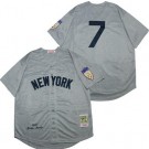 Men's New York Yankees #7 Mickey Mantle Gray 1951 Throwback Jersey