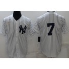 Men's New York Yankees #7 Mickey Mantle White Cooperstown Collection Jersey