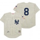 Men's New York Yankees #8 Yogi Berra Cream 1951 Throwback Jersey