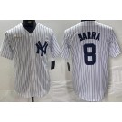Men's New York Yankees #8 Yogi Berra White Player Name Cooperstown Collection Jersey