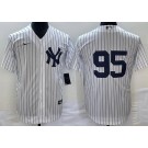 Men's New York Yankees #95 Oswaldo Cabrera White Cool Base Jersey