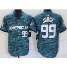 Men's New York Yankees #99 Aaron Judge Aqua 2023 All Star Cool Base Jersey