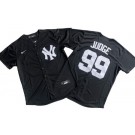 Men's New York Yankees #99 Aaron Judge Black Player Name Cool Base Jersey