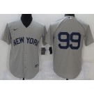 Men's New York Yankees #99 Aaron Judge Gray 2021 Field of Dreams Cool Base Jersey