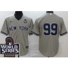 Men's New York Yankees #99 Aaron Judge Gray 2024 World Series Cool Base Jersey