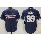 Men's New York Yankees #99 Aaron Judge Navy Fashion Cool Base Jersey