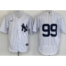 Men's New York Yankees #99 Aaron Judge White Authentic Jersey