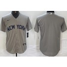 Men's New York Yankees Blank Gray Field of Dreams Cool Base Jersey