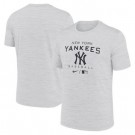 Men's New York Yankees Light Gray Logo Velocity Performance Practice T Shirt