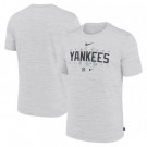 Men's New York Yankees Light Gray Velocity Performance Practice T Shirt