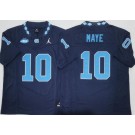 Men's North Carolina Tar Heels #10 Drake Maye Navy FUSE College Football Jersey