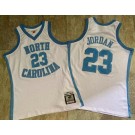 Men's North Carolina Tar Heels #23 Michael Jordan White 1983 Authentic Jersey