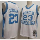 Men's North Carolina Tar Heels #23 Michael Jordan White 1983 College Basketball Jersey