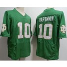 Men's Notre Dame Fighting Irish #10 Sam Hartman Green Player Name College Football Jersey