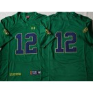 Men's Notre Dame Fighting Irish #12 Ian Book Green College Football Jersey