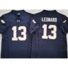 Men's Notre Dame Fighting Irish #13 Riley Leonard Navy FUSE College Football Jersey