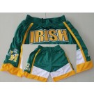 Men's Notre Dame Fighting Irish #23 Lebron James Green Just Don Shorts
