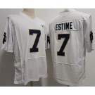 Men's Notre Dame Fighting Irish #7 Audric Estime Elite White Player Name College Football Jersey