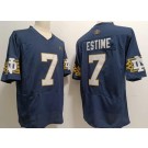 Men's Notre Dame Fighting Irish #7 Audric Estime Navy Player Name College Football Jersey