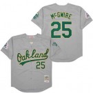 Men's Oakland Athletics #25 Mark McGwire Gray 1989 Throwback Jersey