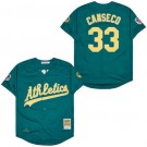 Men's Oakland Athletics #33 Jose Canseco Green 1974 Throwback Jersey