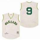 Men's Oakland Athletics #9 Reggie Jackson Cream 1968 Throwback Jersey