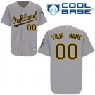 Men's Oakland Athletics Customized Gray Cool Base Jersey