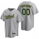 Men's Oakland Athletics Customized Gray Nike Cool Base Jersey